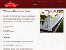 Tablet Screenshot of chamberlandcedar.com
